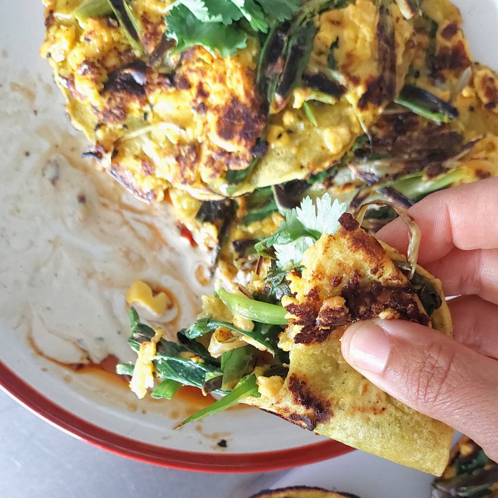 SCALLION-ACKEE SANDWICH FLATBREADS