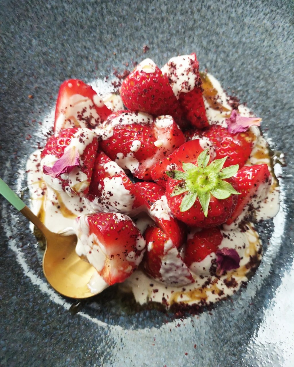STRAWBERRIES & TAHINI “CREAM”, SUMAC &&nbsp;HONEY